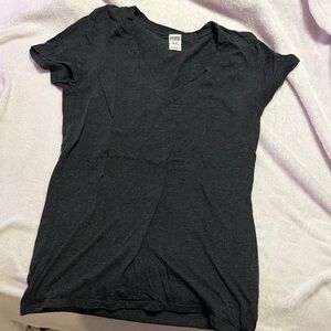 PINK Victoria's Secret Charcoal Short Sleeve Tee